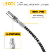 18" Resin Spring Flex Hose & 1 Normal Coupler