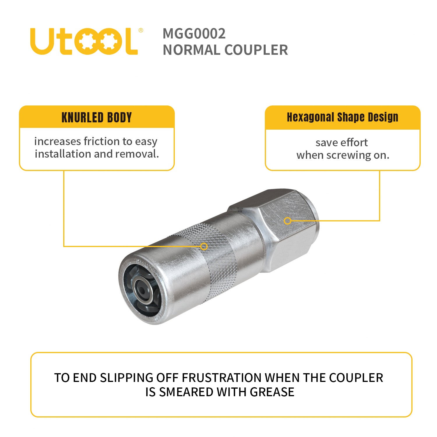 Grease Gun Coupler 3 Pcs Set