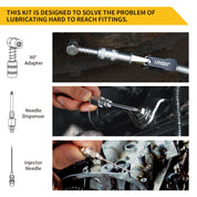 90 Degree Grease Needle Injection Nozzle 3-Piece Set