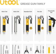 6000 PSI Pneumatic Grease Gun Basic Set, Yellow