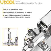 8000 PSI Manual Grease Gun Pro Set, Yellow
