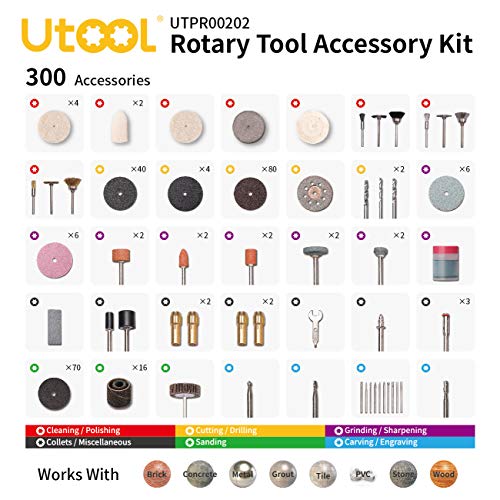 300pcs Rotary Tool Accessories Kit
